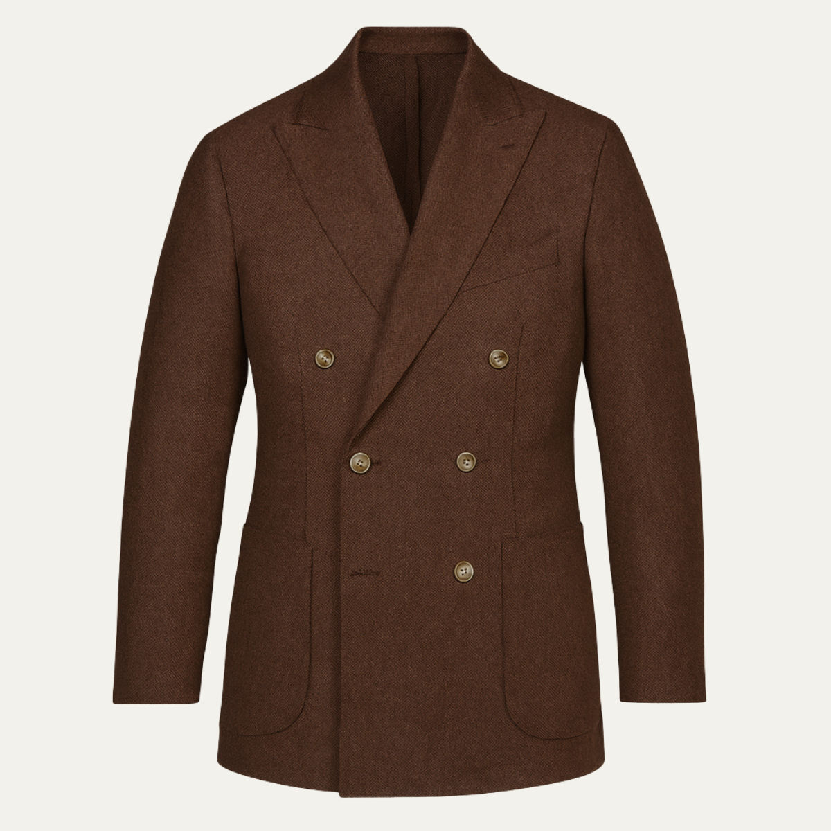 Men's 2 Piece Business Suit Brown