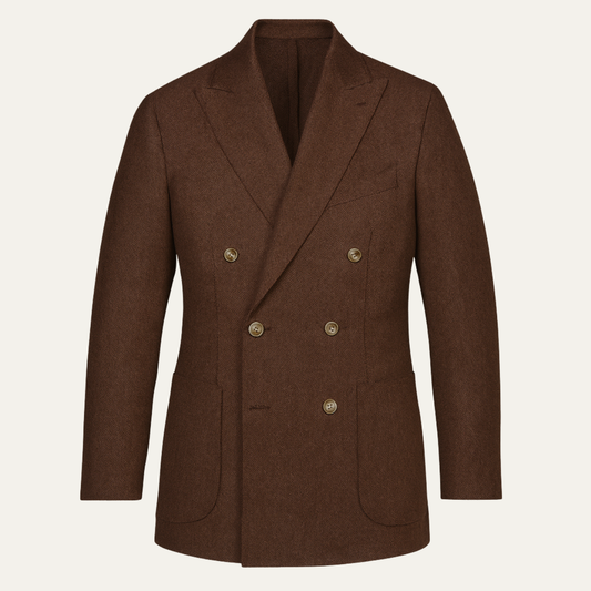 Men's 2 Piece Business Suit Brown