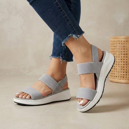 Comfort Platform Sandals Elastic Strap Comfortable