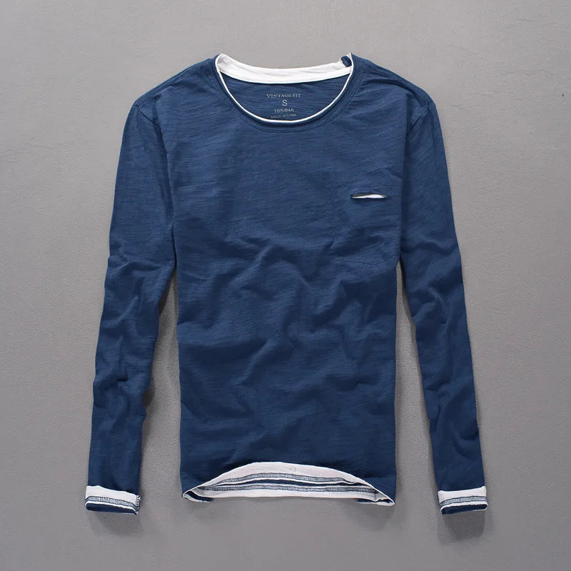 Men's Cotton Henley Shirt