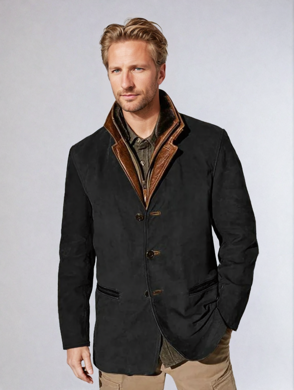Men's Vintage Leather Jacket Autumn Brown