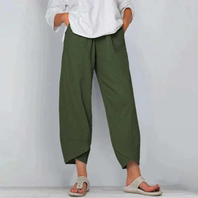 Olivia | Women’s Wide Leg Casual Cropped Pants