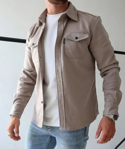 Button Up Shirt Jacket Cotton Casual Wear