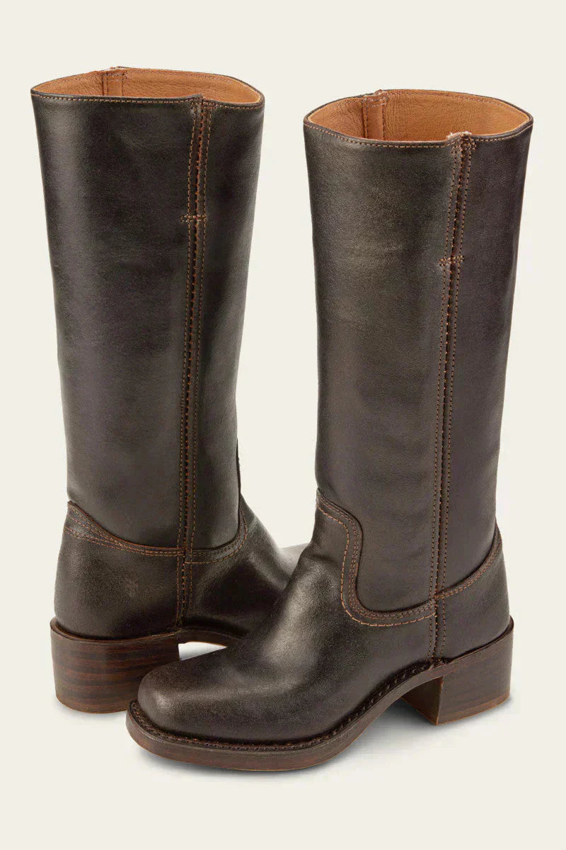 Women's Mid Calf Boots Closed Toe Block Heel