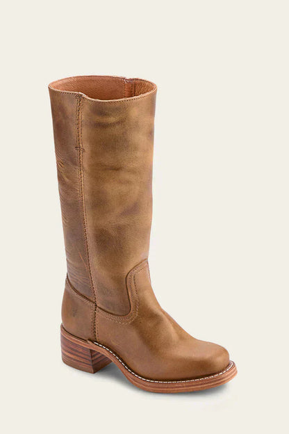Women's Mid Calf Boots Closed Toe Block Heel