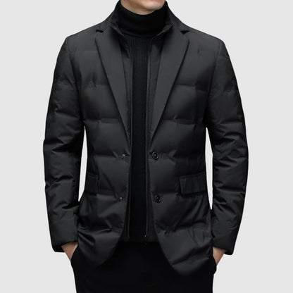 Men's Quilted Jacket Button Front Design