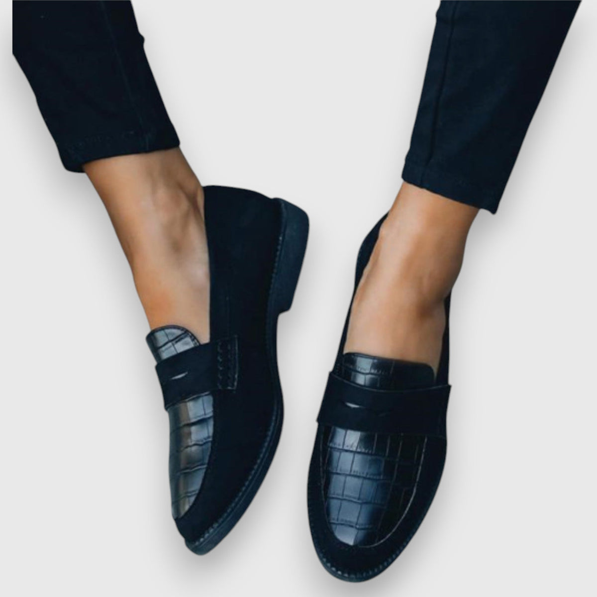 Women's Slip-On Loafers With Instep Strap