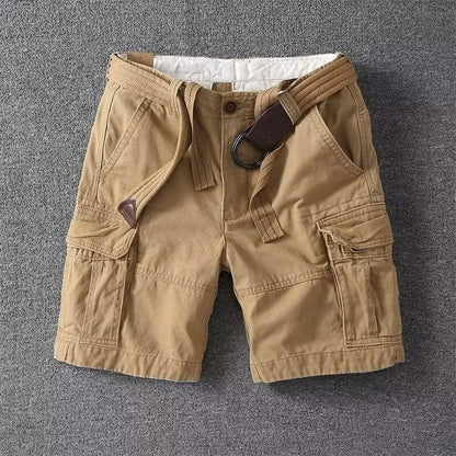 Men's Cargo Shorts Belted Multi Pocket