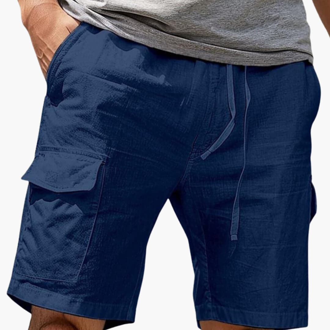 Men's Cargo Shorts Elastic Waistband Utility Pockets
