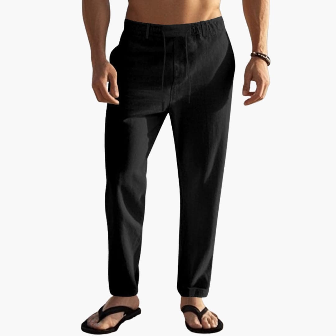 Men's Beach Pants Elastic Waist Drawstring