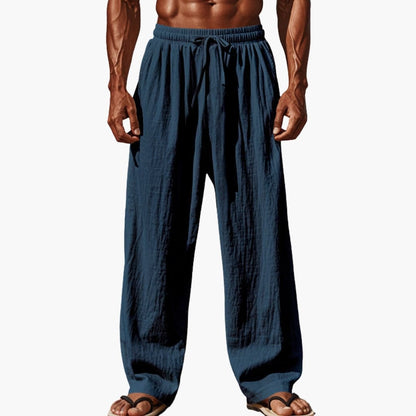 Men's Beach Pants Elastic Waist Side Pockets