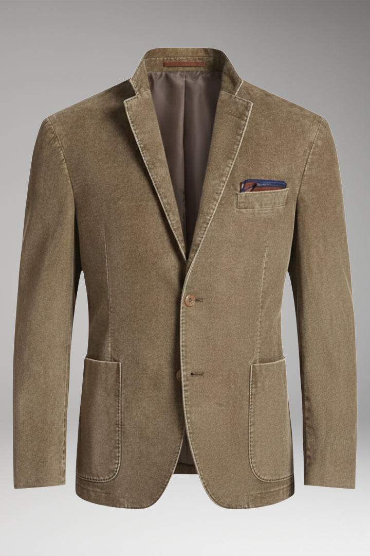 Men's Corduroy Blazer Notched Lapel