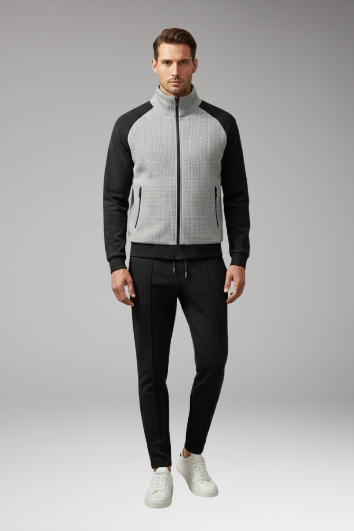 Men's Flight Jacket Zippered Pockets Black