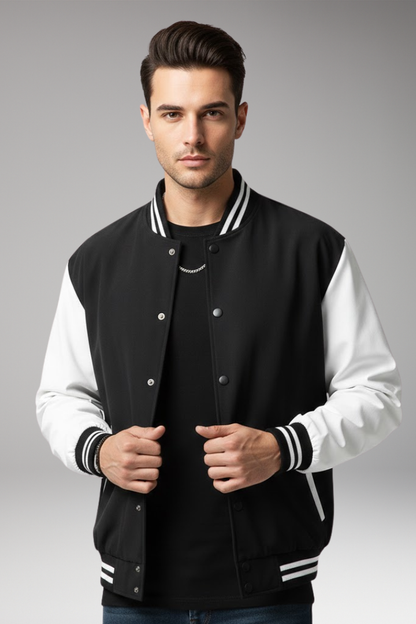 Men's Flight Jacket Contrast Sleeves