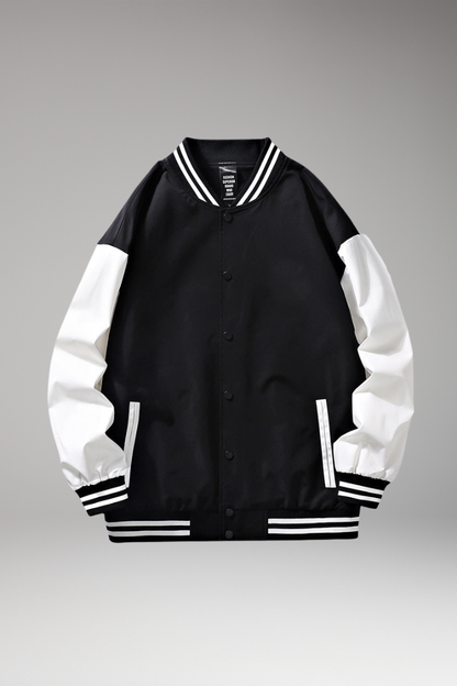 Men's Bomber Jacket Contrast Sleeves