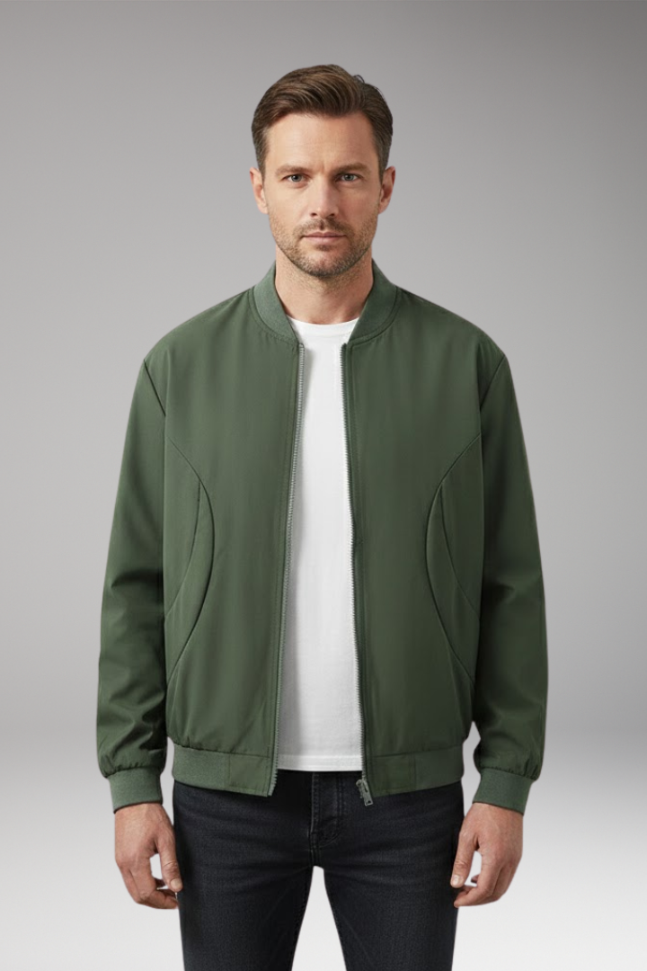 Men's Flight Jacket Elastic Cuffs Side Pockets