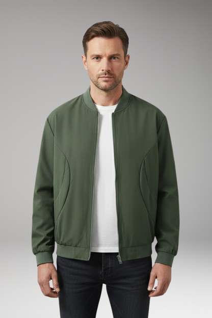 Men's Flight Jacket Elastic Cuffs Side Pockets