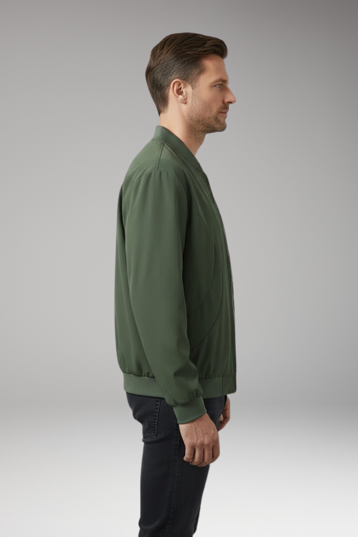 Men's Flight Jacket Elastic Cuffs Side Pockets