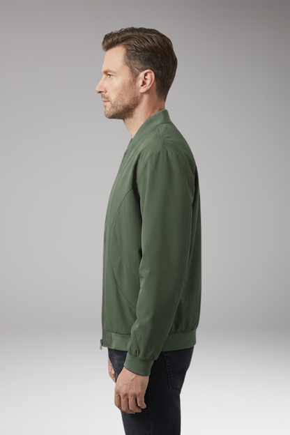 Men's Flight Jacket Elastic Cuffs Side Pockets