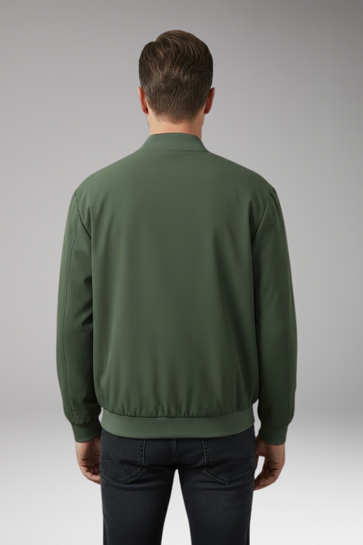 Men's Flight Jacket Elastic Cuffs Side Pockets