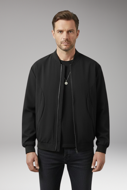 Men's Flight Jacket Elastic Cuffs Side Pockets
