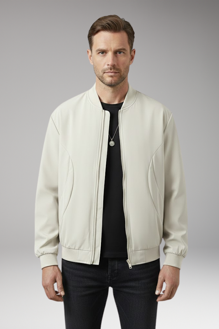Men's Flight Jacket Elastic Cuffs Side Pockets