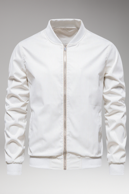 Men's Bomber Jacket Fine Stripe Elastic Cuffs