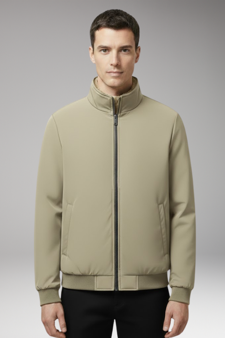 Men's Relaxed Fit Flight Jacket With Hidden Pocket