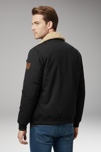 Men's Flight Jacket Ribbed Cuffs Multiple Pockets