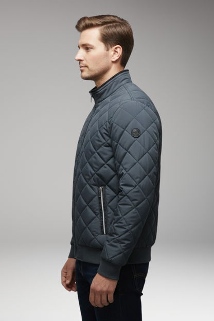 Men's Flight Jacket Stand-Up Collar Zipped Pockets