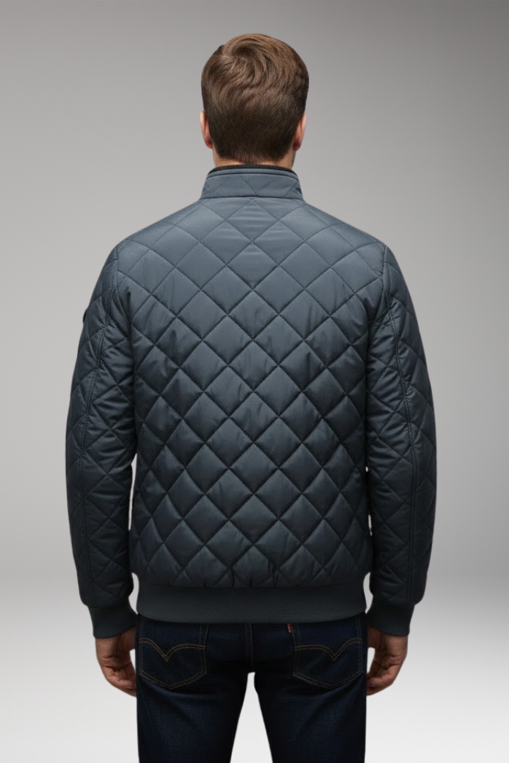 Men's Flight Jacket Stand-Up Collar Zipped Pockets