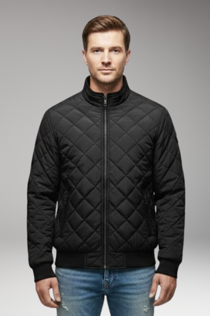 Men's Flight Jacket Stand-Up Collar Zipped Pockets
