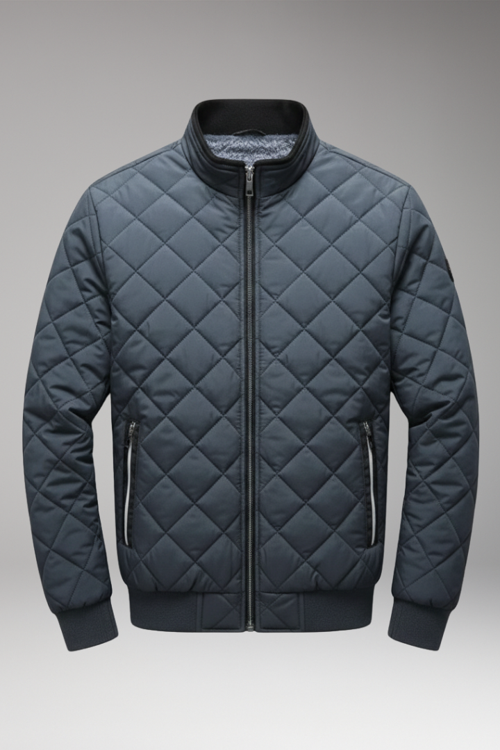 Men's Bomber Jacket Stand-Up Collar Zipped Pockets