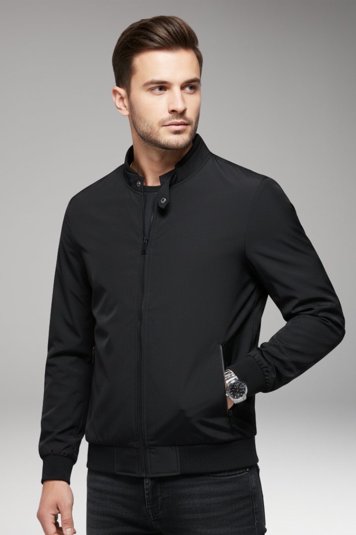 Men's Flight Jacket Zipper Closure
