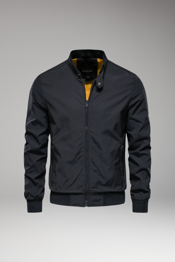 Men's Bomber Jacket Zipper Closure