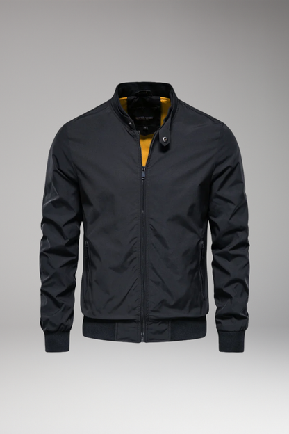 Men's Bomber Jacket Zipper Closure