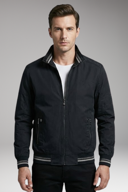 Men's Flight Jacket Zippered Pockets