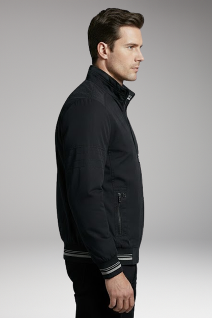 Men's Flight Jacket Zippered Pockets