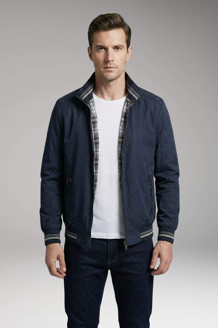 Men's Flight Jacket Zippered Pockets