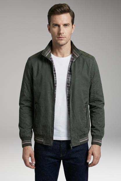 Men's Flight Jacket Zippered Pockets