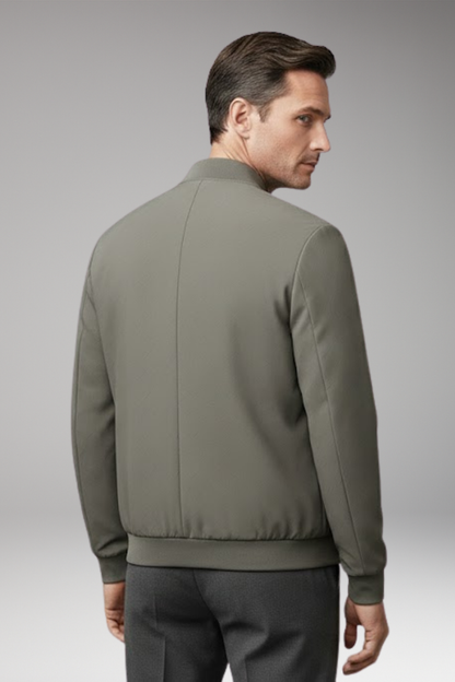 Men's Flight Jacket Zip Closure Textured
