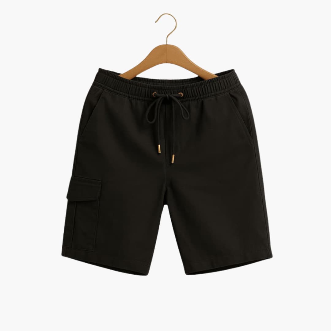 Men's Cargo Shorts Elastic Waist Flap Pocket