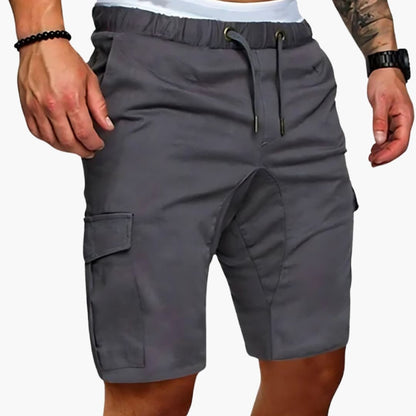 Men's Cargo Shorts Multiple Pockets Button Closure