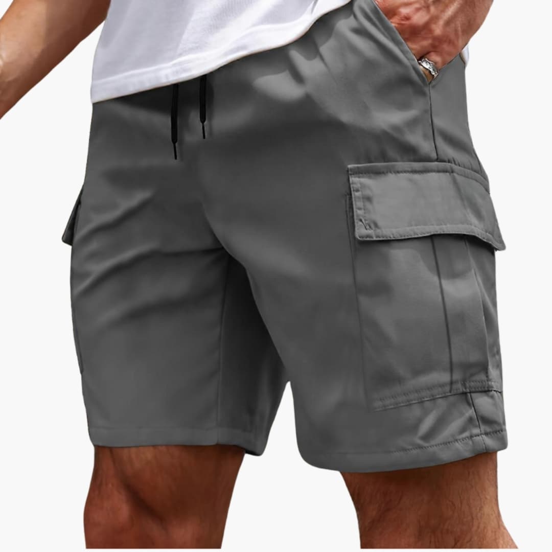 Men's Cargo Shorts Multiple Pockets Zip Closure