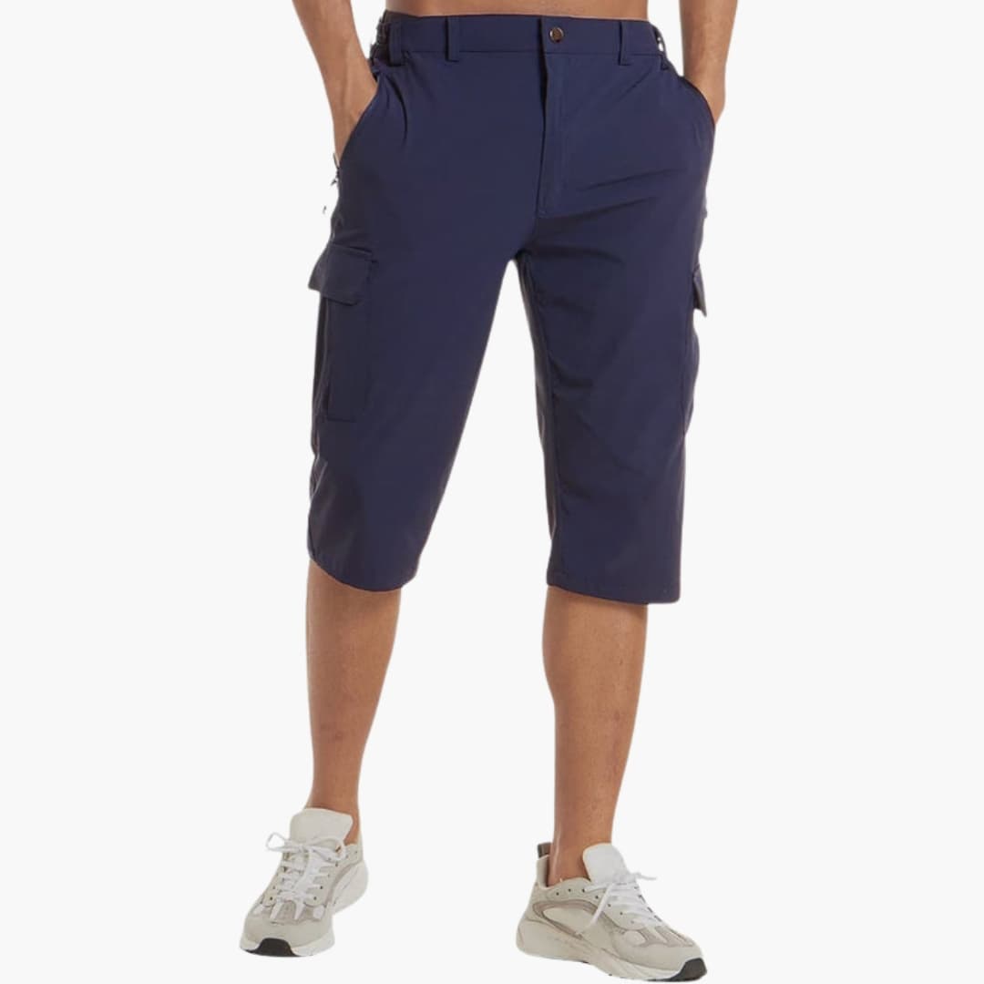 Men's Stretch Cargo Shorts Zipper Pockets