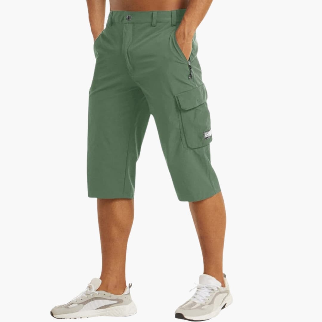 Men's Stretch Cargo Shorts Zipper Pockets