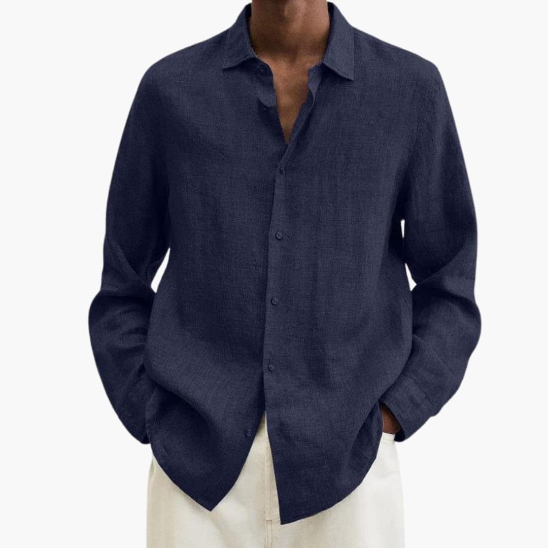 Men's Long Sleeve Button-Down Shirt Classic Fit