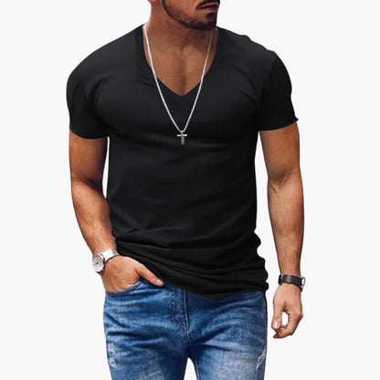 Men's Classic V-Neck Short Sleeve T-Shirt