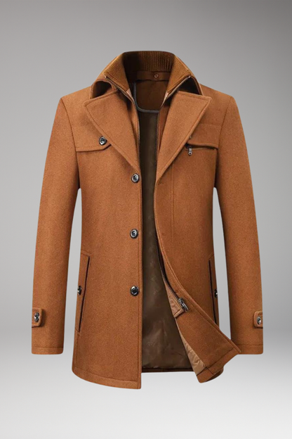 Men's Button Coat With Side Pockets
