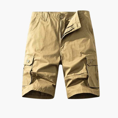 Men's Cotton Cargo Shorts Belted Flap Pockets